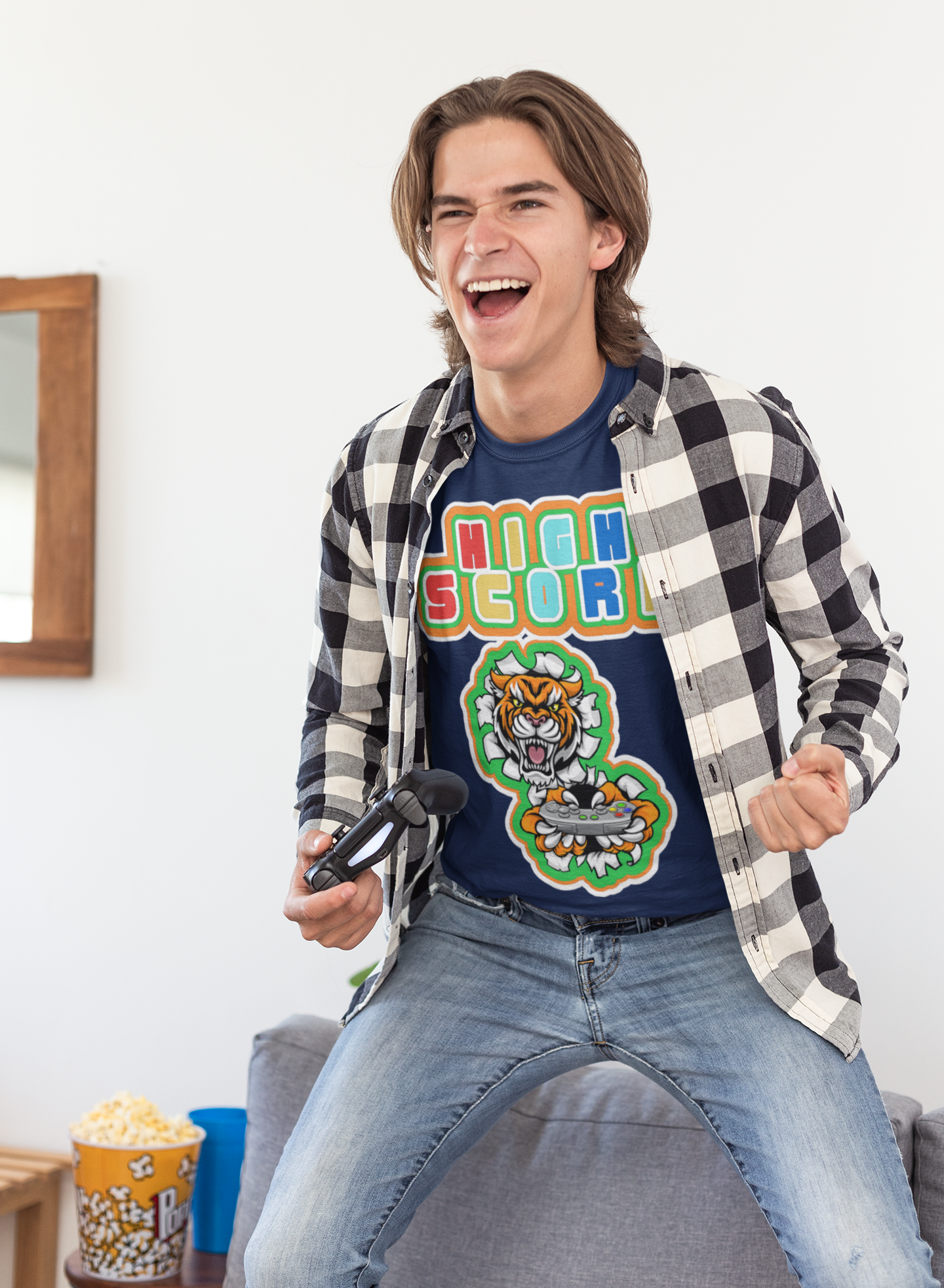 High Score Tiger Edition Heavyweight Unisex Gaming Tee
