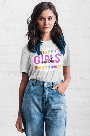 happy girls are the prettiest softstyle tee