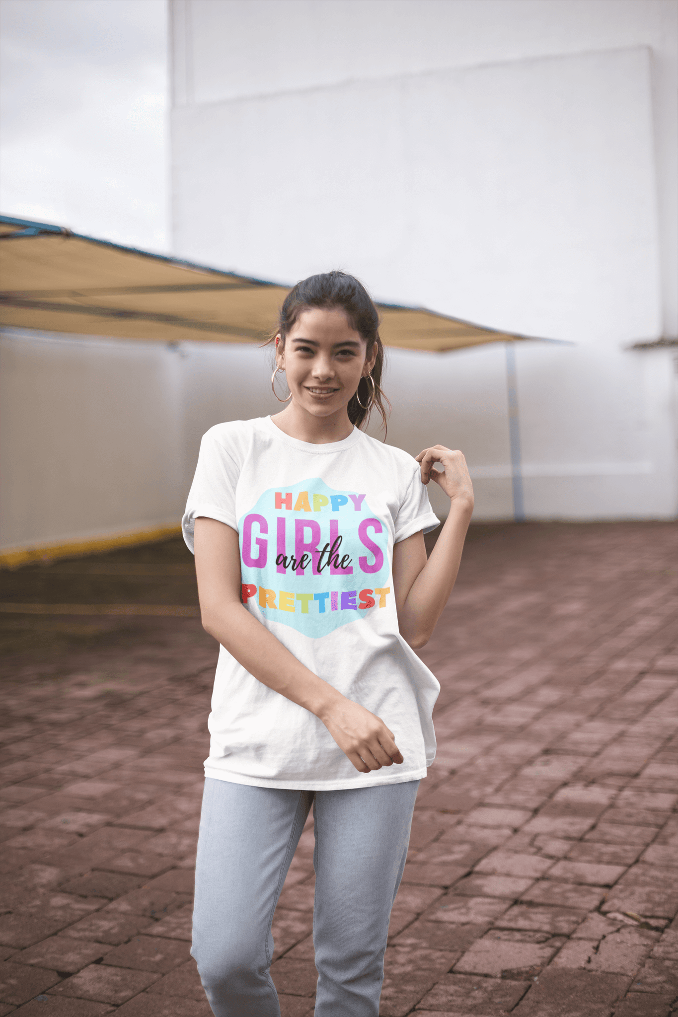 happy girls are the prettiest softstyle tee