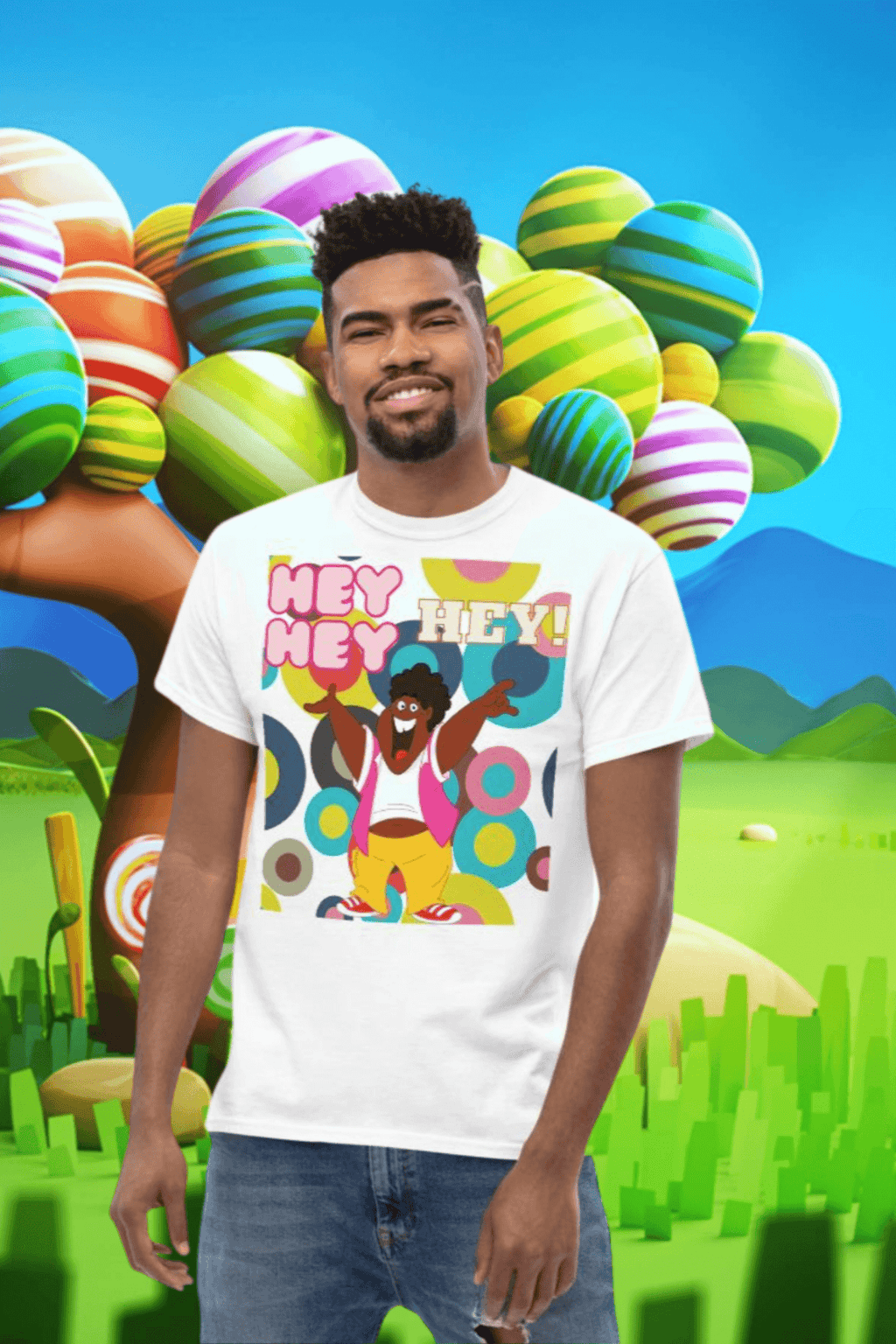 hey, hey, hey! heavyweight tee