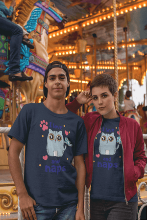 i love cats and naps softstyle tee