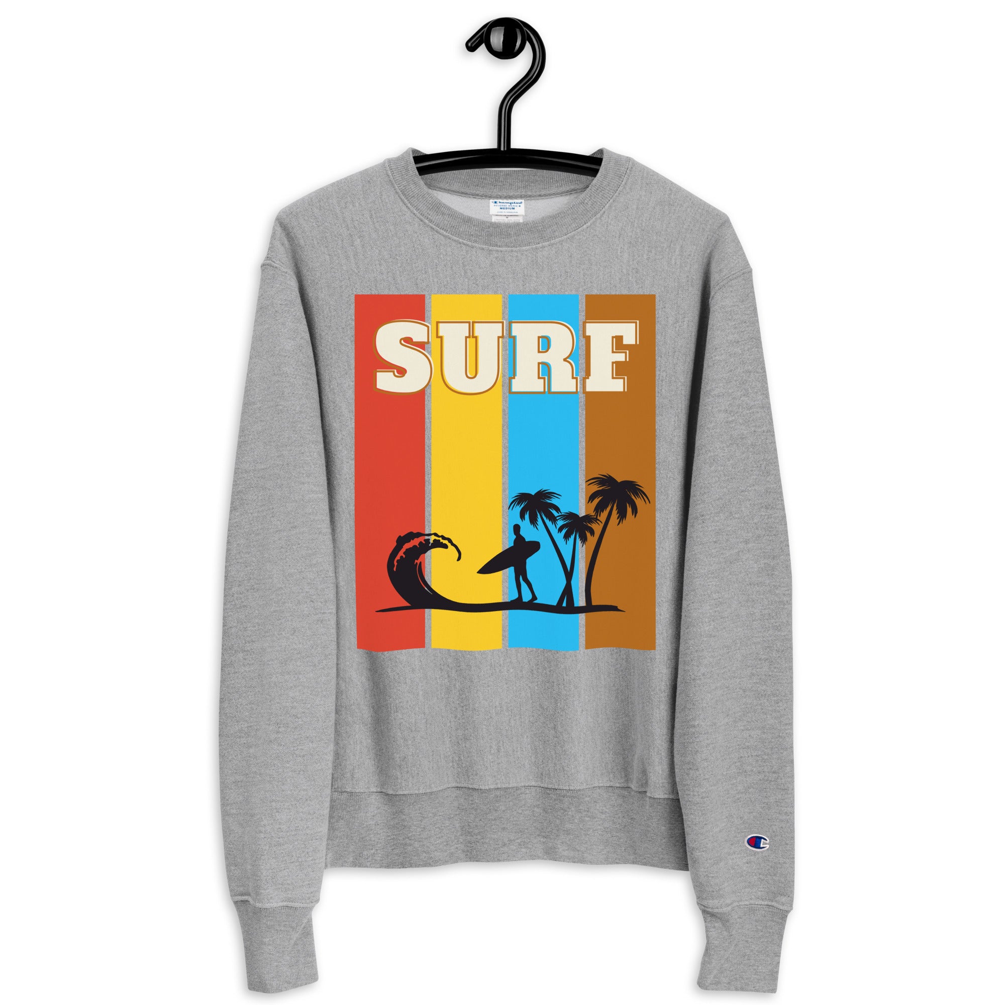 surf is life palmm tree edition champion sweatshirt