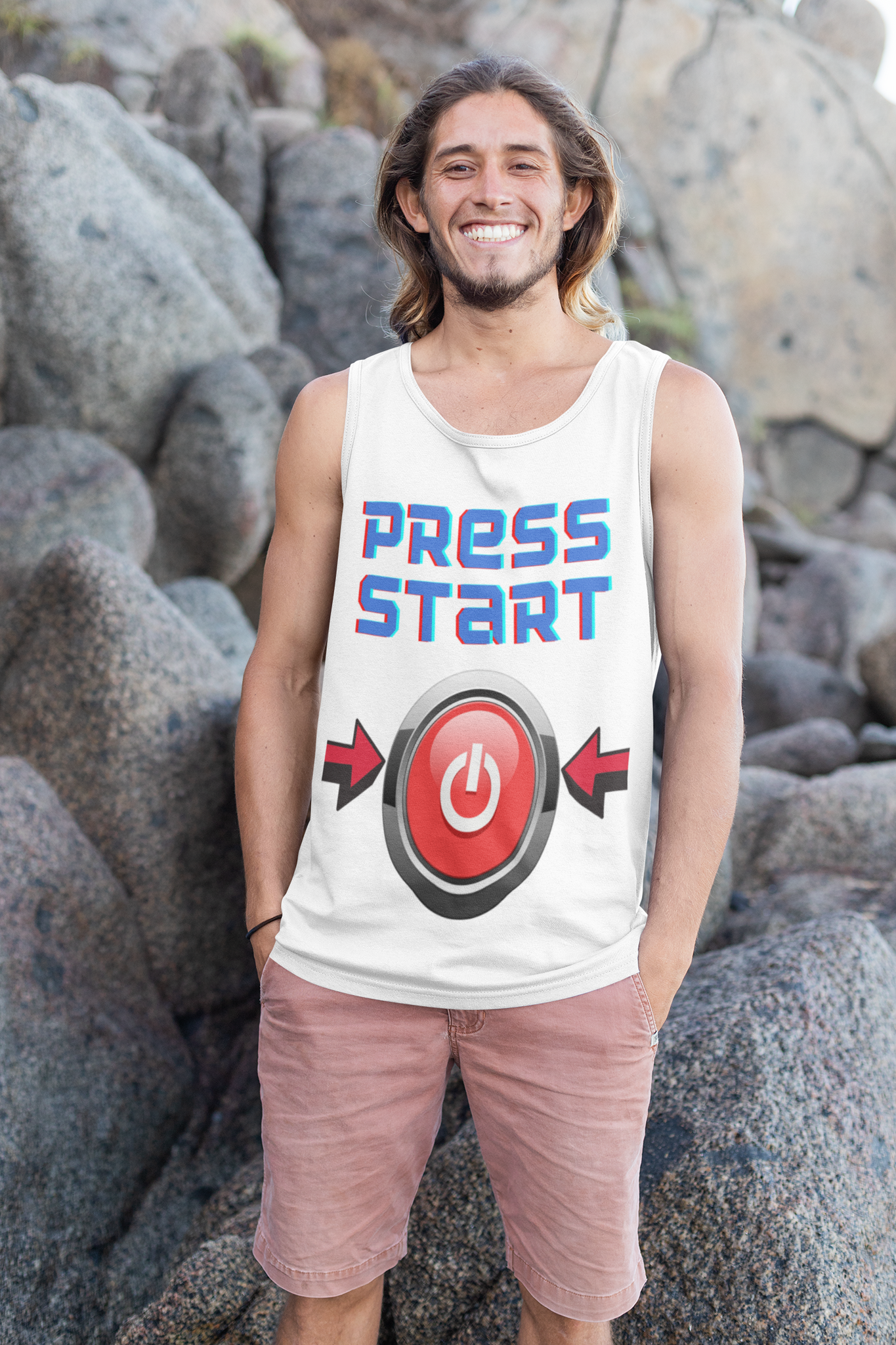 press start tank top (mens)