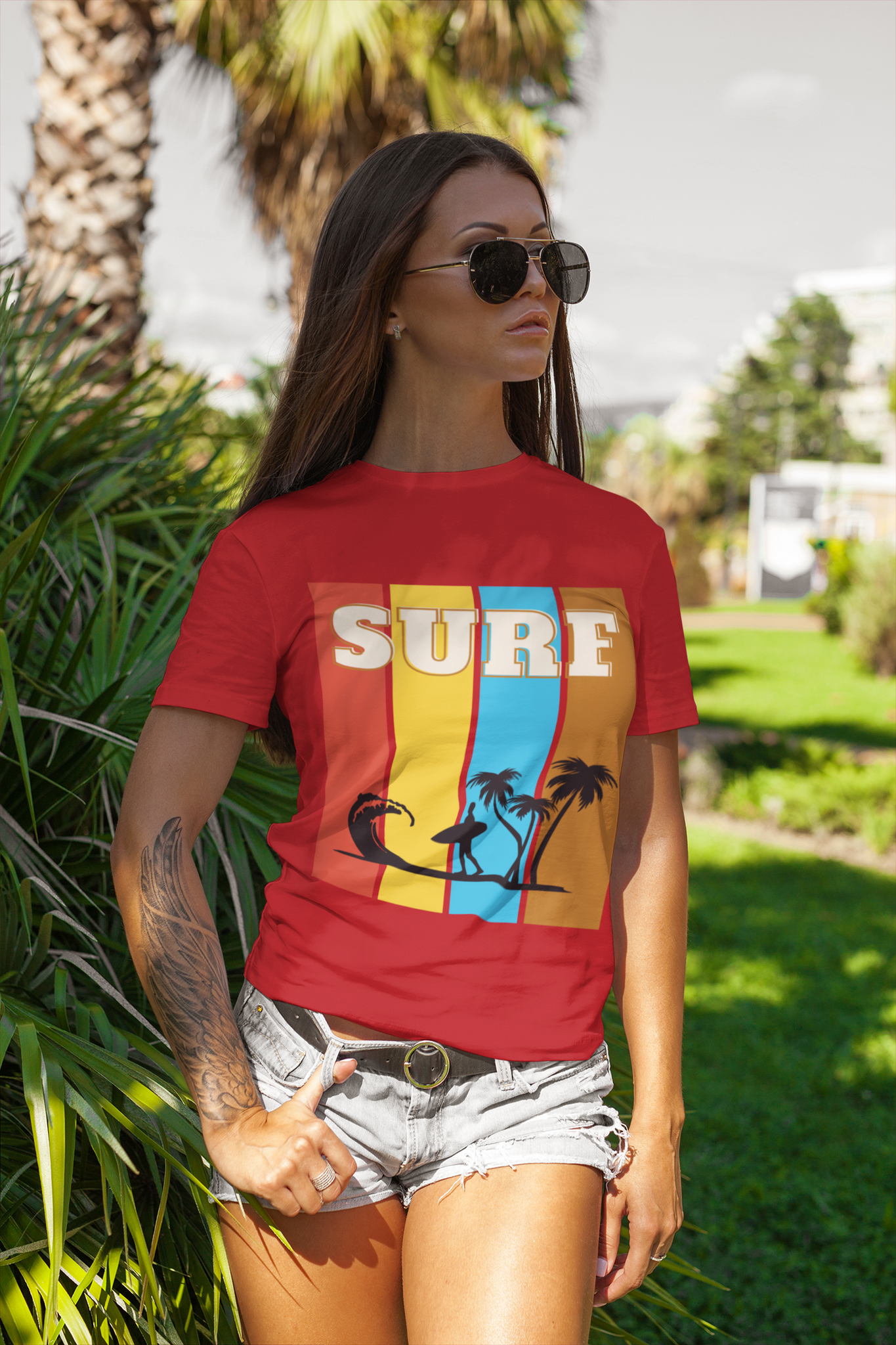 Surf is Life Palm Tree Edition Heavyweight Tee