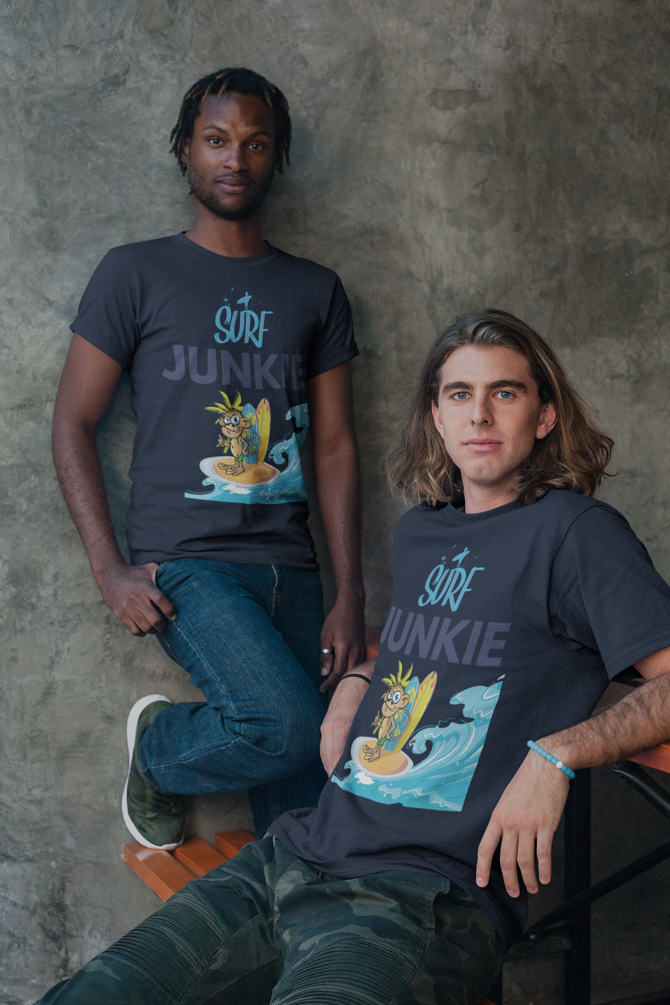 surf junkie softstyle tee