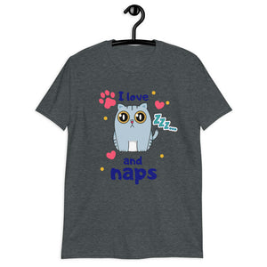 i love cats and naps softstyle tee