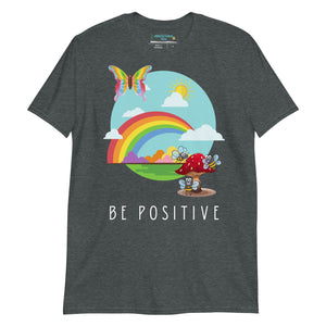 Be Positive Rainbow & Butterfly Softstyle Tee