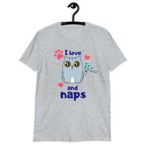 i love cats and naps softstyle tee