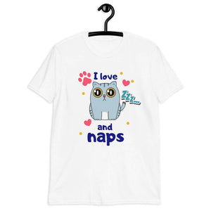 i love cats and naps softstyle tee