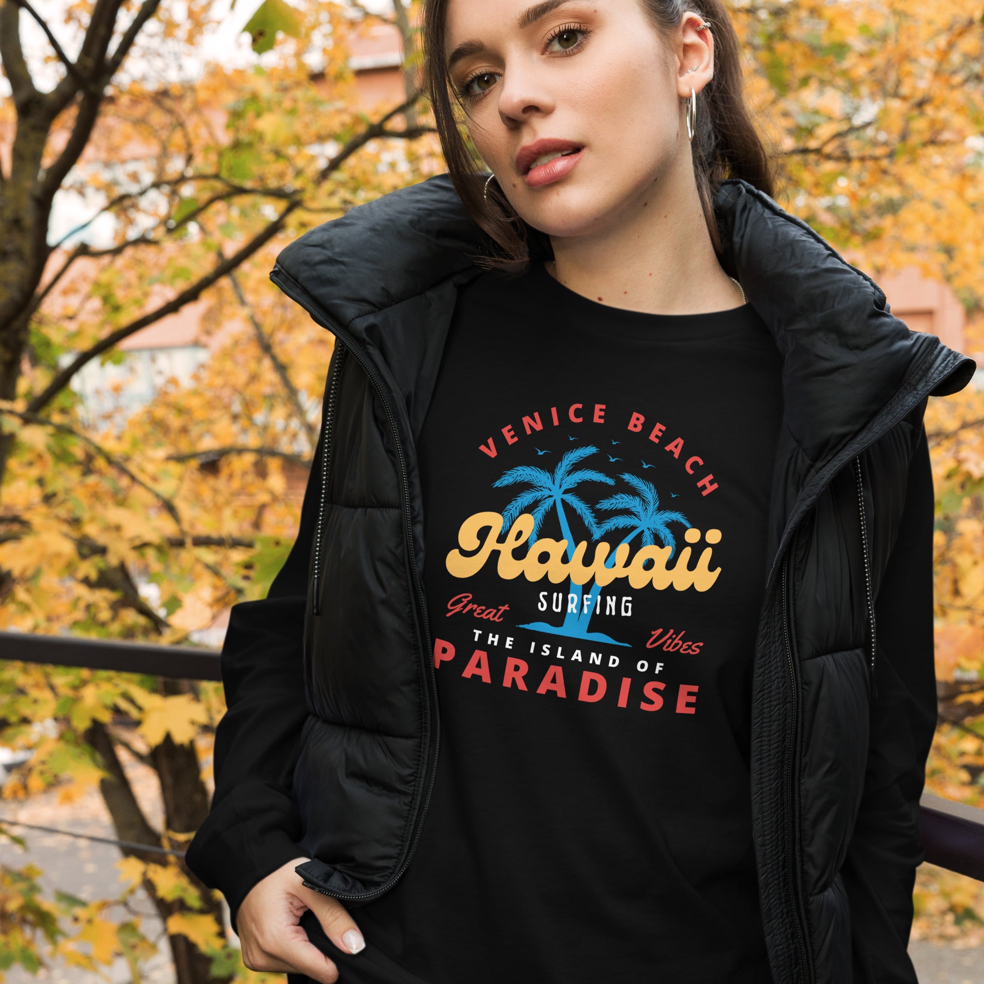 Waikiki Hawaii Unisex Long Sleeve Tee