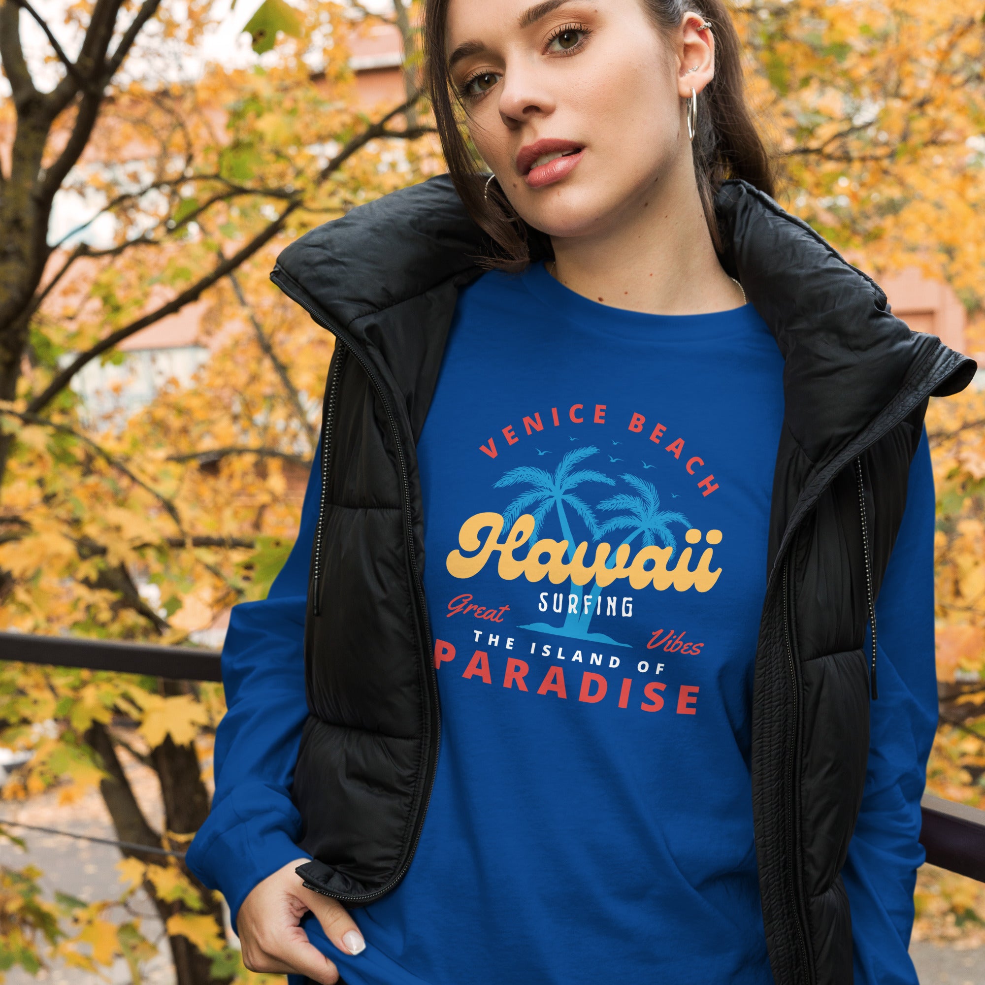 Waikiki Hawaii Unisex Long Sleeve Tee