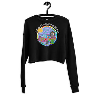 i'm just a rolling stone crop sweatshirt