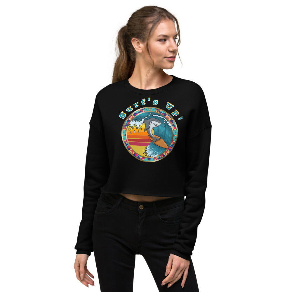 surf's up! crop sweatshirt