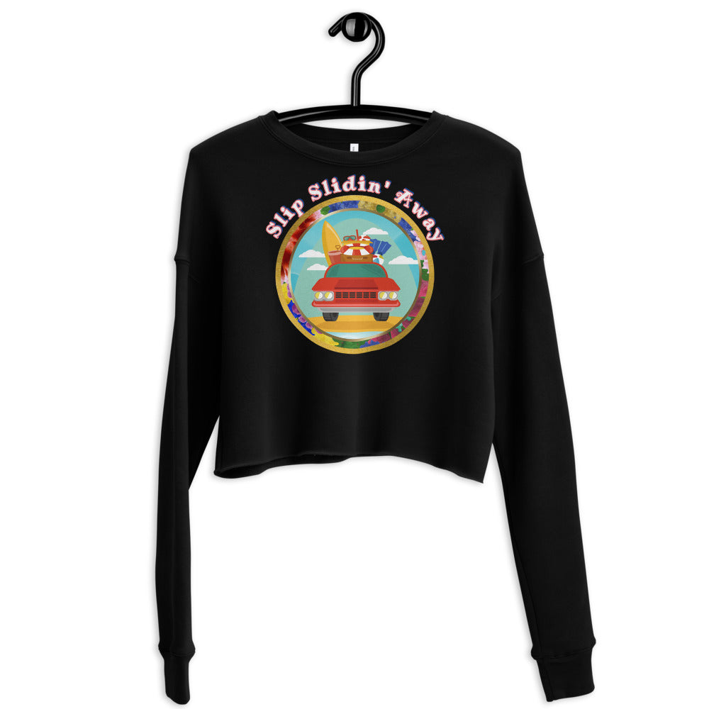 slip slidin' away crop sweatshirt