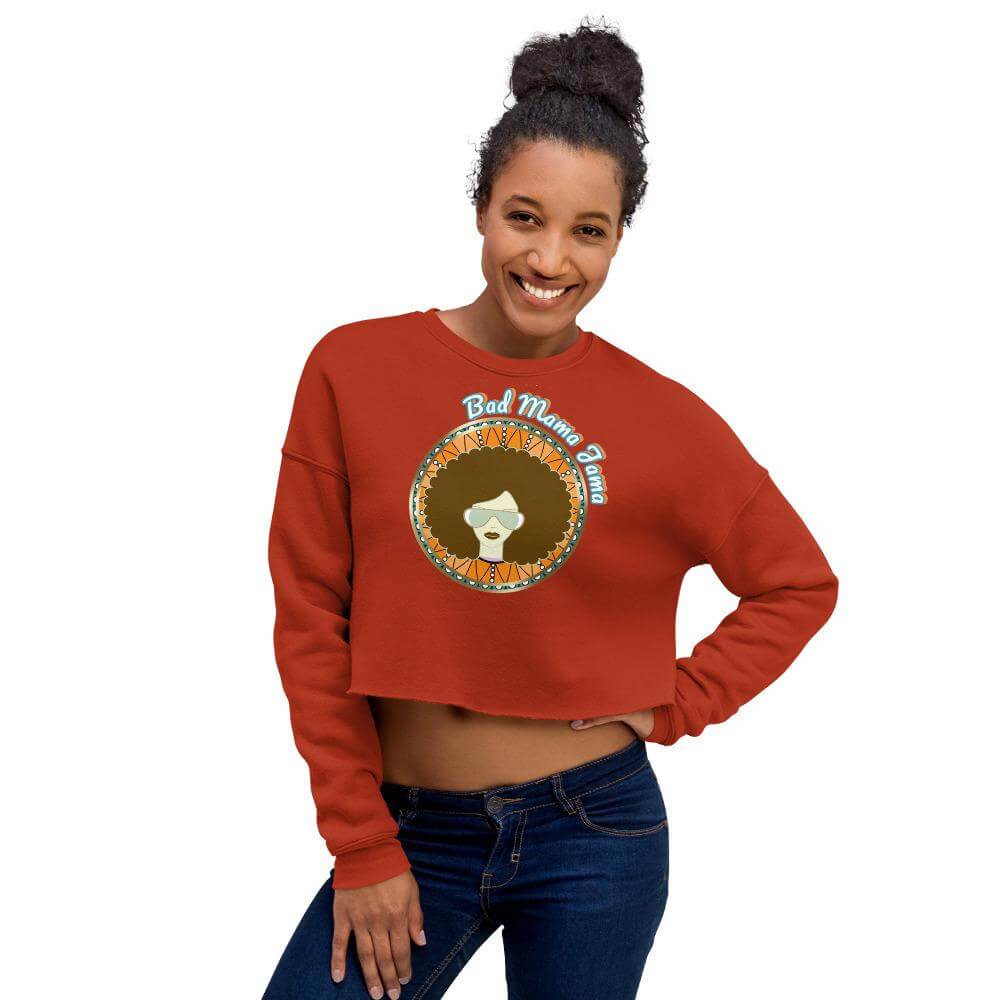 bad mama jama crop sweatshirt