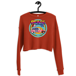 peace movement crop sweatshirt