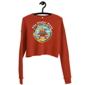 slip slidin' away crop sweatshirt