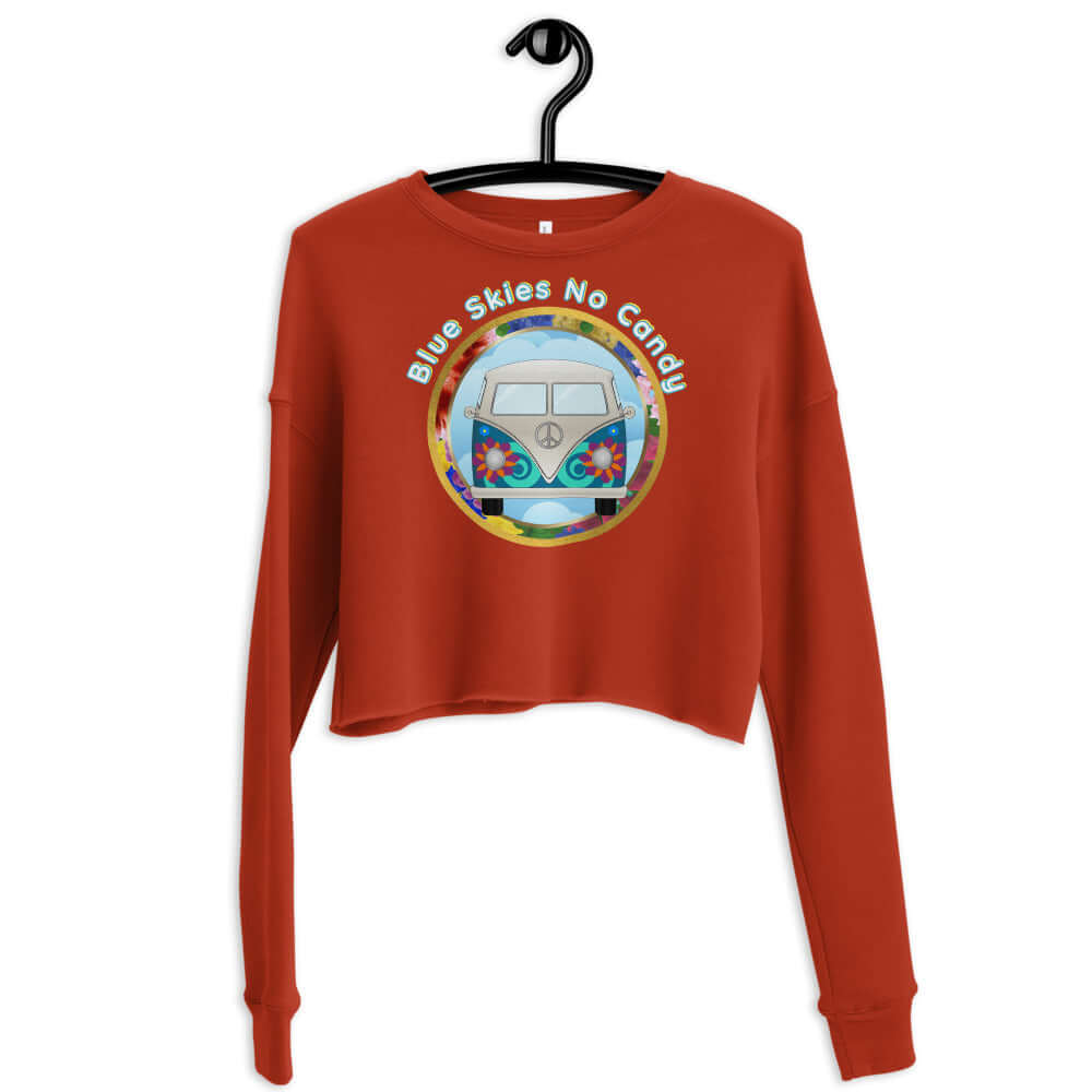 blue skies no candy crop sweatshirt