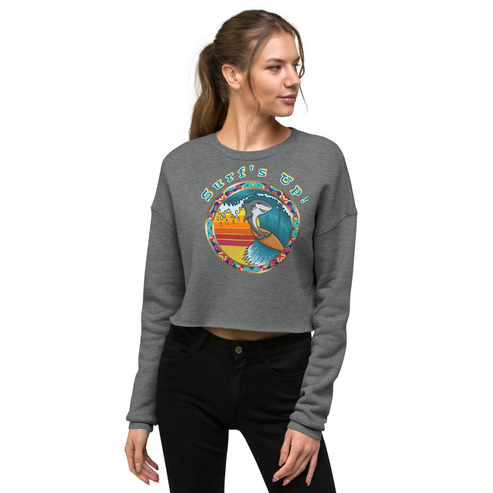 surf's up! crop sweatshirt