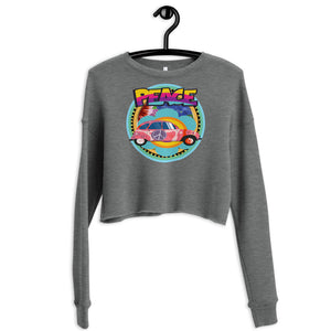 peace movement crop sweatshirt