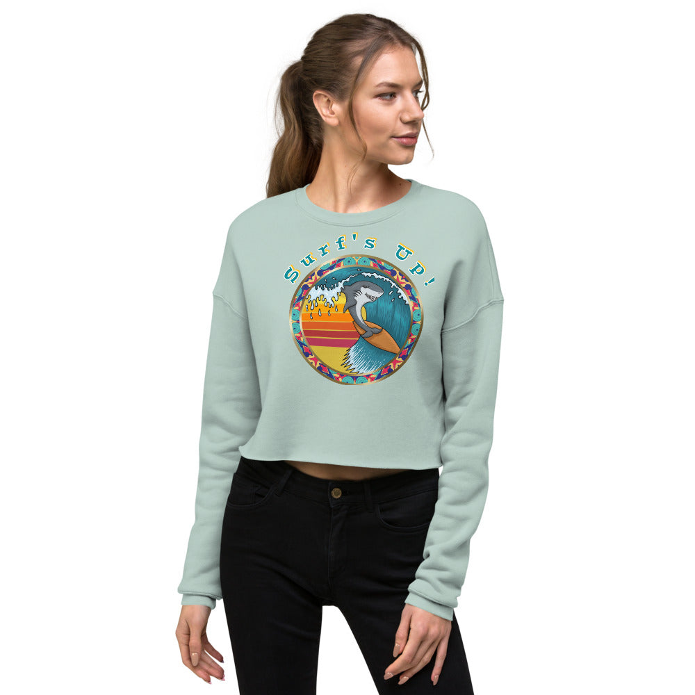 surf's up! crop sweatshirt