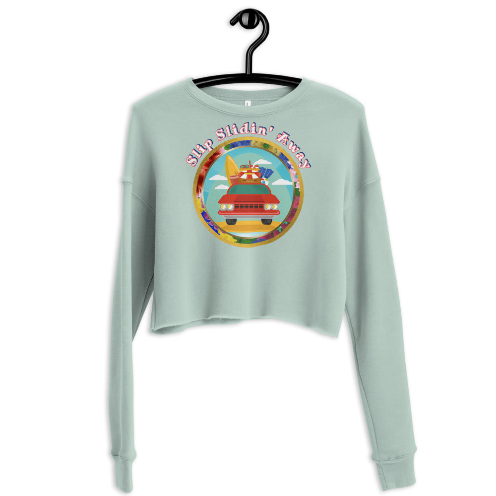 slip slidin' away crop sweatshirt