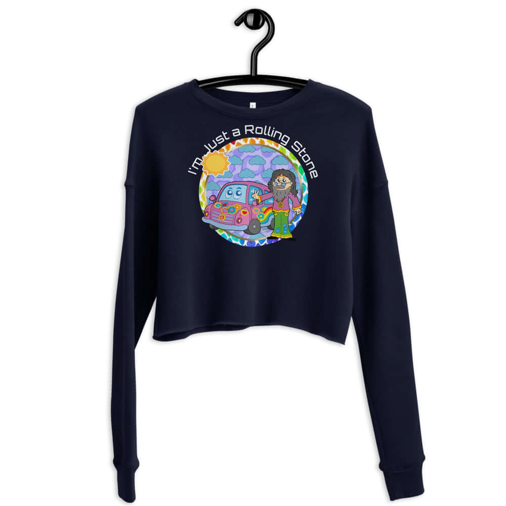 i'm just a rolling stone crop sweatshirt