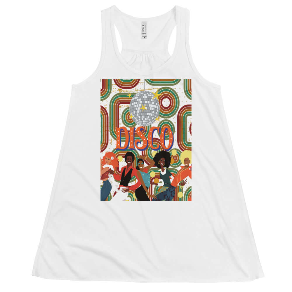 disco fever flowy racerback tank