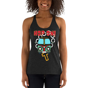 hop on! racerback tank